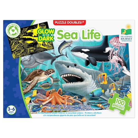 The Learning Journey International Puzzle Doubles, Glow In The Dark, Sea Life 115220