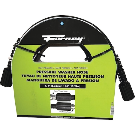 Forney 1/4'' x 50 Ft. 3000 psi Female Pressure Washer Hose 75185