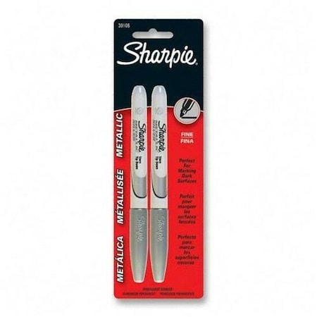 Sharpie Metallic Silver Fine Tip Permanent Marker 2 pk 39108