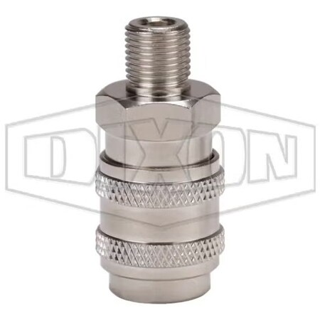 Dixon BR Series Quick Disconnect Pneumatic Coupler, 1/8-28 Nominal, Quick Disconnect Coupler x BSPP, 300 p 1BRGM1-B-7