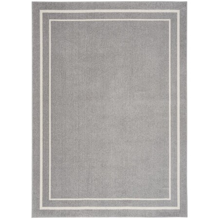 Homeroots 5' X 7' Gray And Ivory Indoor Outdoor Area Rug 545524