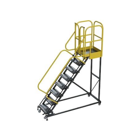 Ballymore 122 in H Steel Rolling Ladder, 8 Steps PL083228P