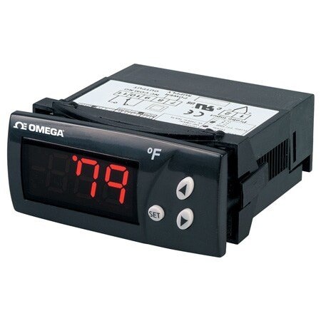 Omega Temperature Panel Meter: 0 Display Span - Min, 110 V AC, 24 V DC, 0.5 in Digit Ht - Max., SPDT DP7001