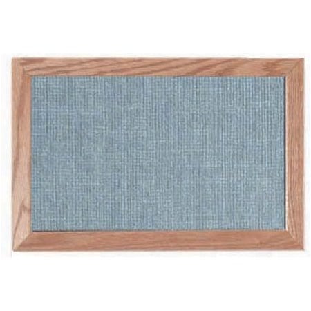 Aarco Designer Fabric Bulletin Board w/ an Oak Frame, Frame: Clear Lacquer, Board: Gray Mix 12''Hx18''W OF1218012