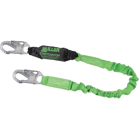 Miller Single Leg Web Lanyard with SofStop Energy Absorber and Locking Snap Hooks 913SS-Z7/6FTGN