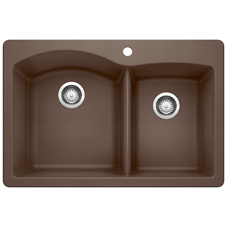 Blanco Diamond 1-3/4 Bowl Dual Deck, Cafe Brown 440213