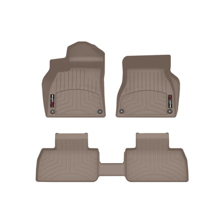 Weathertech Tan Front and Rear Floorliners, 2024 - 2025 Porsche  Macan Electric 451910-1-2