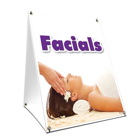Signmission Facials, 24 Inch x 18 Inch A-frame Yard Sign, Plastic Sign SBC-1824-Facials