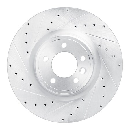 Dynamic Friction Co DFC Brake Rotor - Drilled and Slotted - Silver 631-11032L
