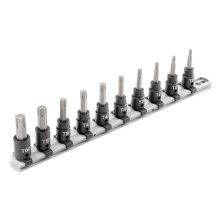 Tekton Socket Set, Steel, 13 1/4 in L SIB91103