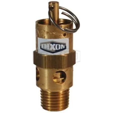 Dixon Standard Safety Pop-Off Valve, 1/4 in, MNPT, 89 SCFM, Brass Body SV100