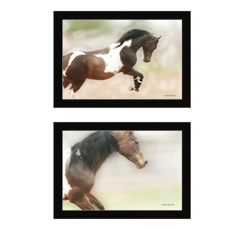 Homeroots Set Of Two A Wild Kookie 3 Black Framed Print Wall Art, 2PK 407236