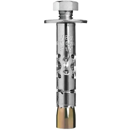 Cobra Anchors Supersleeve Sleeve Anchor, 1/2" Dia., 2-3/4" L, Steel Zinc Plated 617R