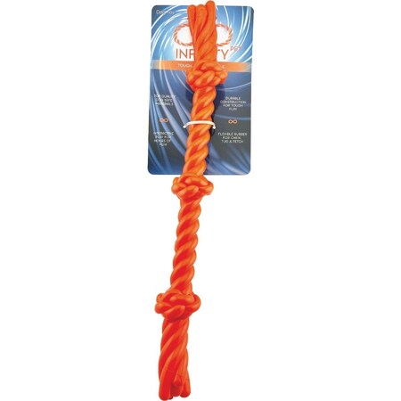 Boss Pet Infinity TPR 3-Knot TPR Rope Orange Dog Toy ZD2056 69