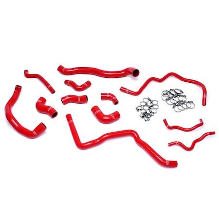 Hps Performance High Temp Reinforced Silicone Radiator and Ancillary Coolant Hose Kit, Red,  57-1476-RED