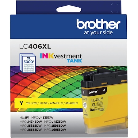 Brother High Yield Yellow Ink Cartridge LC406XLYS