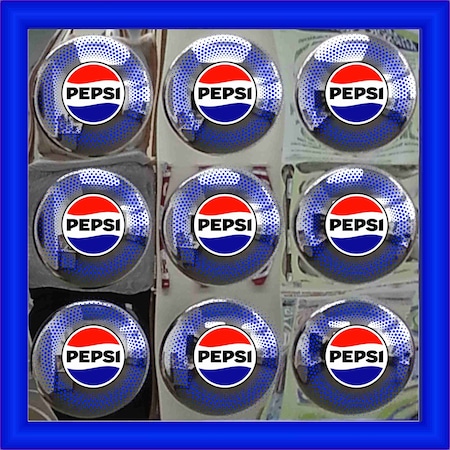 Se-Kure Luxe Pepsi logo 9-Bubble Lunar Panel 18in Square PNEPC PULSE9-1818
