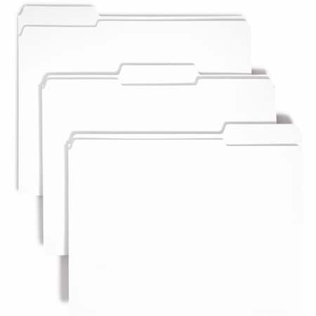 Smead File Folders, White, PK100 SMD12834
