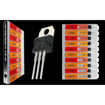 Florida Tools 10 Types of Linear Adjustable Voltage Regulator Assortment Kit 50 pcs FT917A