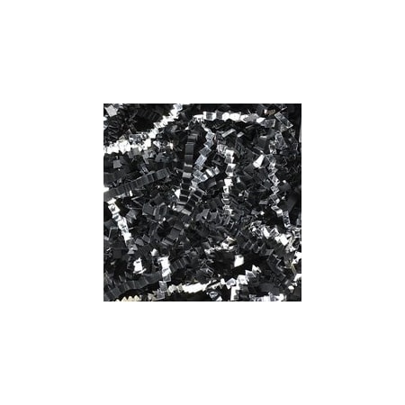 Bubblefast 10 lb. Black and Silver Metallic Blend Crinkle Paper BFCPB10FF