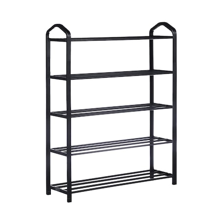 Edendirect 31 in. H 15-Pair Shoe Rack with adjustable shelf heights to accommodate various shoe sizes IR-24083105B