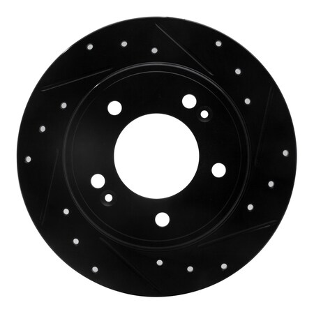 Dynamic Friction Co DFC Brake Rotor - Drilled and Slotted - Black 633-03037R