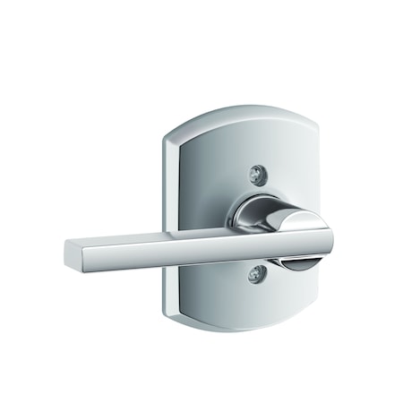 Schlage Residential Latitude Lever with Greenwich Rose Half Dummy Bright Chrome Finish F170LAT625GRW