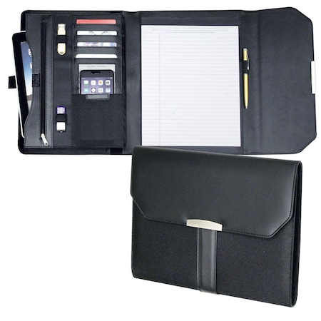 Preferred Nation Tri Fold Padfolio Pad Holder, Black P8130.BLK