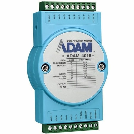 Advantech 8-Ch Thermocouple Input Module w/ Modbus ADAM-4018+-F