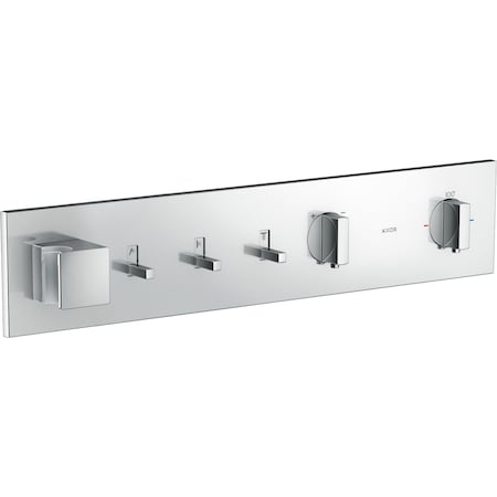 Axor ShowerComposition Thermostatic Module Trim for 3 Functions in Chrome 12572001