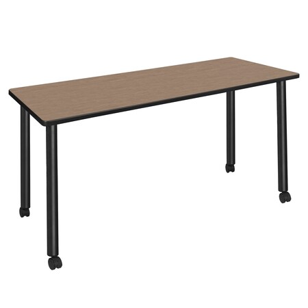 Regency Kee Mobile Training Seminar Table, 66 in W, 24 in L, Noble Oak MTC6624NOBK