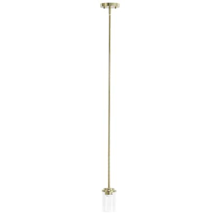 Homeroots Gold Cylinder Iron Ceiling Light With Clear Shades 652014