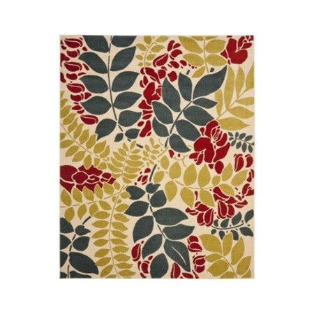Safavieh 8 x 10 ft. Large Rectangle Floral Newbury Ivory and Blue Area Rug NWB8698-1265-8