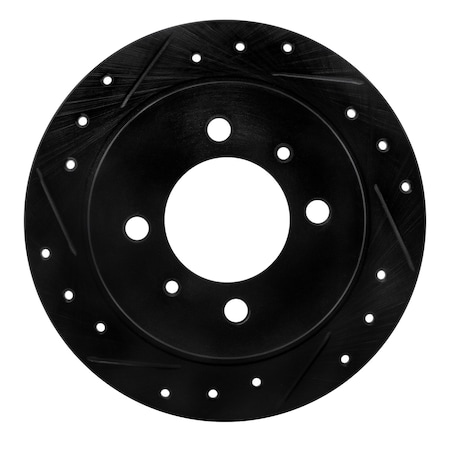 Dynamic Friction Co DFC Brake Rotor - Drilled and Slotted - Black 633-67039L