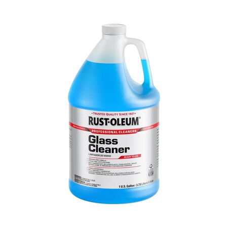 Rust-Oleum Professional Cleaners Liquid Glass Cleaner, 1 gal, Blue, Mild, Bottle, 4 PK 352243