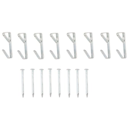 Prosource Picture Hanger, 20 lb, Steel, Zinc, Zinc, Nail-In Mounting PH-121020-PS