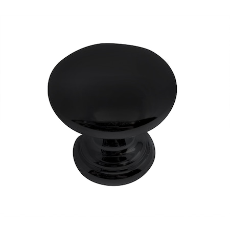 Laurey 1in Mushroom Knob with Ring Base - Summerland - Matte Black 12120