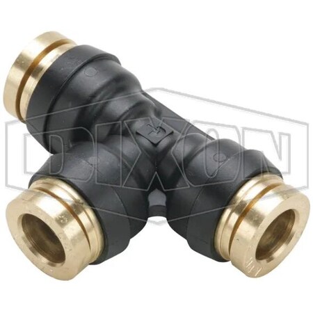 Dixon Legris by Push-In Union Tee, 5/32 in Nominal, Tube, 250 psi Pressure, Brass, Domestic 31040400DOT