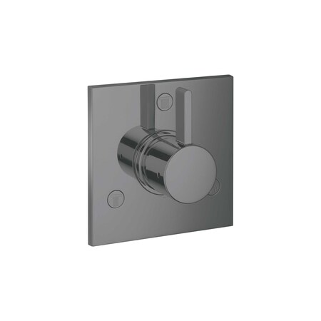Hansgrohe Ecostat Diverter Trim Square Trio/Quattro in Brushed Black Chrome 04880340