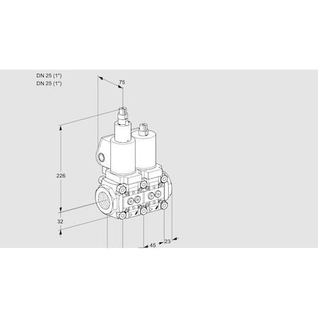 Honeywell Kromschroder Gas Solenoid Valve – 1", Class A, IP65, EN 161, SIL 3 KS88100537