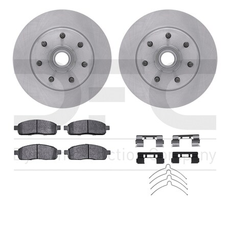 Dynamic Friction Co DFC Brake Rotor- Heavy Duty Brake Pad includes Hardware 6412-54212