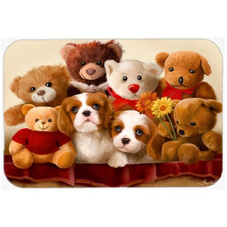 Carolines Treasures Cavalier Spaniel Friends Forever Glass Cutting Board- Large PTW2050LCB