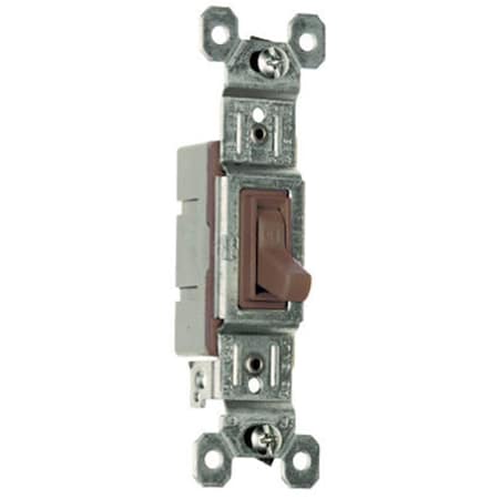 Yhior 660GUCC18 Single Pole Toggle Switch, 15A, 120V, Brown YH579616