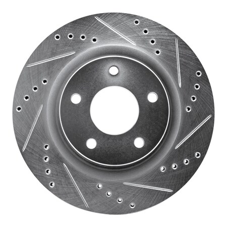 Dynamic Friction Co BRAKE ROTOR DRILLED AND SLOTTED SILVER 631-67057R