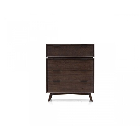 Homeroots 39" Acacia Solid Wood Four Drawer Dresser 473075
