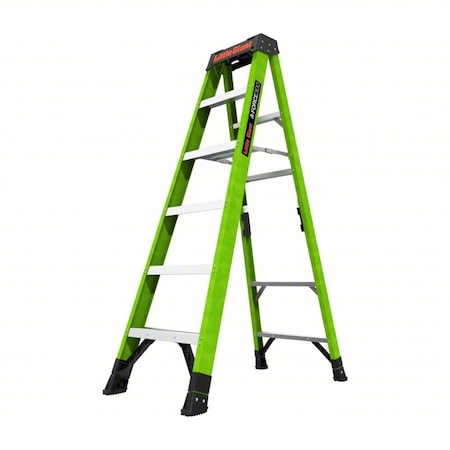 Little Giant Ladders A-Frame Stepladder, Fiberglass, 6 ft, 10.3 ft 15796-001