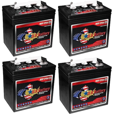 Us Battery 6V 208Ah Deep Cycle Flooded Battery Group GC2, 4PK US 1800 XC2