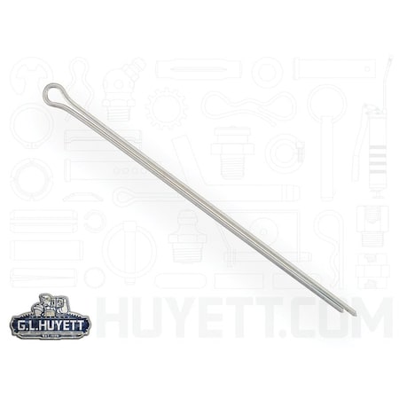 Huyett Cotter Pin, Zinc Plated Carbon Steel, 0.094 in Dia x 3.000 in Effective Length CP-093-3000