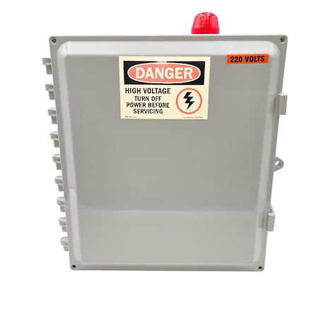 Sump Alarm Control Panel, Single Phase BS-4X-MC-2-10-NW-CY-3F-3SB-AP