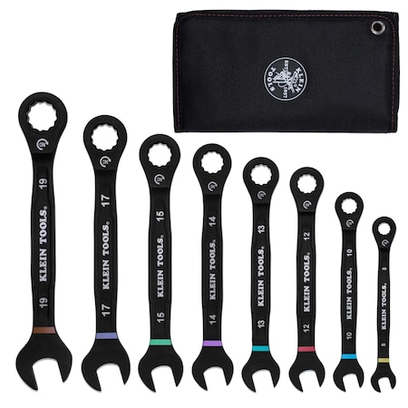 Klein Tools Ratcheting Wrench ST, 90-Tooth, Metric, 8PC 69408MG